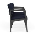 thumbnail image 4 of Lesro Lenox Steel Fabric 3-Seat Waiting Room Guest Reception Chair in Charcoal/Open House Navy, 4 of 5