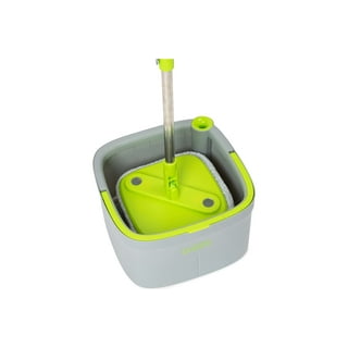 Vileda Easy Wring and Clean Turbo Microfibre Mop and Bucket Set, 48.5 X  27.5 X 28 cm, Grey/Red