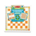 thumbnail image 3 of Melissa & Doug Double-Sided Wooden Backgammon & Checkers Board Game (33 Game Pieces, 17.5” W x 17.5” L x 1.5” D), 3 of 7