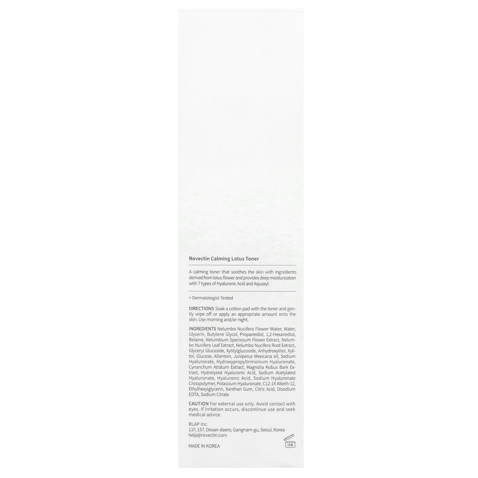Rovectin Calming Lotus Toner, 6.76 fl oz (200 ml)
