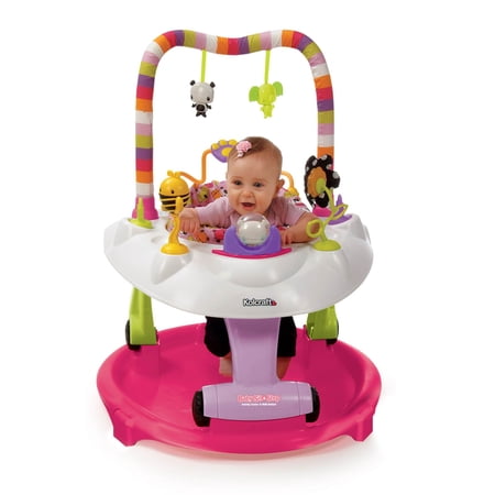 Kolcraft Baby Sit & Step 2-in-1 Activity Center and Walker, Pink Bear Hugs