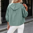 thumbnail image 3 of KyCheLot Women's Plus Size Coats Long Sleeve Zip up Solid Color Hoodie Jackets Loose Breathable Workout Clothes, 3 of 6