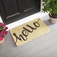 thumbnail image 7 of Evergreen Hello Debossed Woven Indoor Outdoor Natural Coir Doormat 30 x 18" Multicolored, 7 of 7