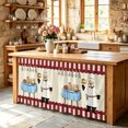 thumbnail image 6 of Chef Cabinet Curtain 32"Wx55"L, Dustproof Pantry Door Curtain with Self Adhesive Tape, Red Fruit Cake Hat Kitchen Gourmet Vintage Tall Storage Cover Privacy Drape for Bathroom Kitchen Laundry Room, 6 of 9