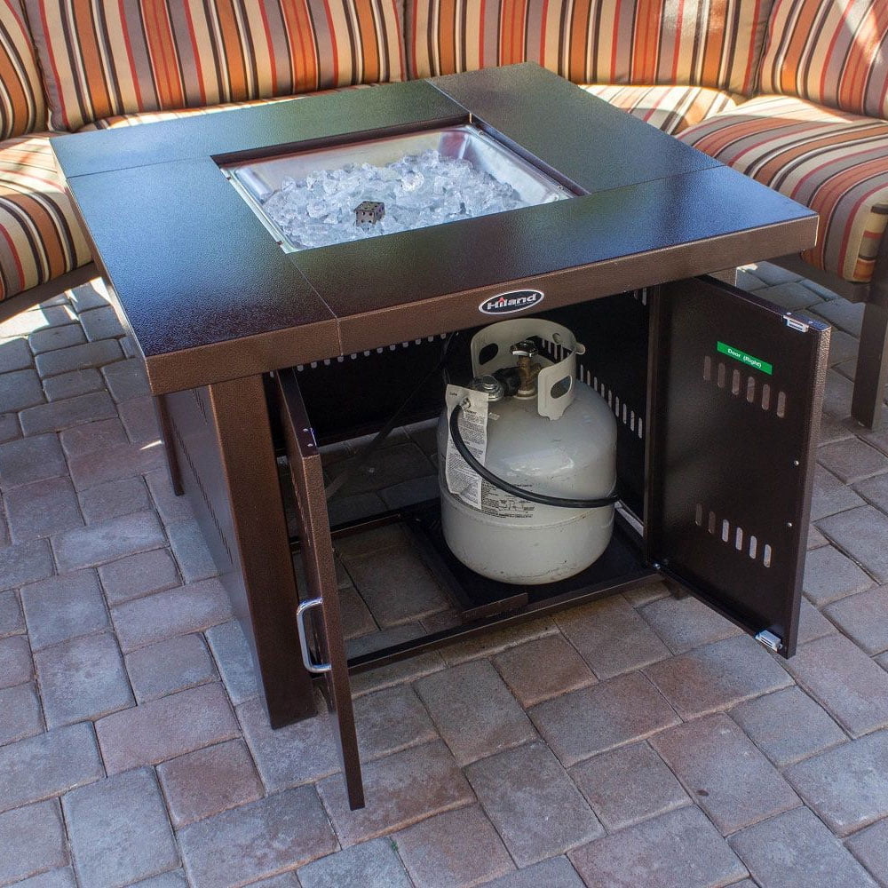 Hiland Fire Pit Hammered Bronze Finish