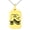 Gold, variant on Stainless Steel Letter R Initial 3D Monogram Engraved Small Rectangle Dog Tag Charm Pendant Necklace