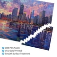 thumbnail image 3 of 1000 PCS 1000 Piece Puzzle For Adults Twilight Chicago,1000 Piece Jigsaw Puzzle For Adults Challenging Puzzle Perfect For Game Nights,Modern Art Twilight Chicago Adults Puzzle,For Puzzle Lovers Gift, 3 of 6
