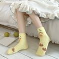 thumbnail image 4 of Generic Womens 3D Coral Velvet Socks Thickened In Winter Warm Sleep Socks Home Socks Cartoon Ducks Cute Floor Socks Medium Socks Comfy Padded Lounge Socks For Women, 4 of 7