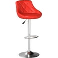 thumbnail image 6 of BestOffice Bar Stool Adjustable Height Leather Bar Stools With Seat Back Pad,Set Of 2,Red, 6 of 7