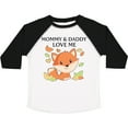 thumbnail image 3 of Inktastic Mommy and Daddy Love Me- Little Fox Boys or Girls Toddler T-Shirt, 3 of 5
