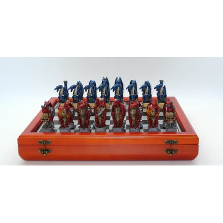 Worldwise Dragon's Keep Chess Set With Cherry Stained Chest