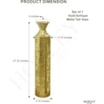 thumbnail image 3 of Hosley Decorative Gold Metal Tall Floor Vase. Ideal Gift for Floral Arrangements Weddings Party Spa Reiki Meditation Settings O5 (27.25" High), 3 of 11