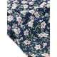 thumbnail image 5 of Blusa Floral de Mujer Inspire Chic con Cuello en V, Manga Corta Relajada, Talla M, Azul Marino, 5 of 6
