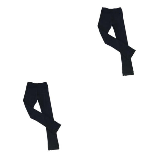 Yuarrent Mallas de patinaje Crystal Sparkling Pants Leggings de patinaje artístico Pure Black160 Negro puro 160 cm 2piezas