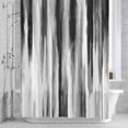 thumbnail image 3 of Abstract Grey Shower Curtain for Bathroom Decor, Black Mottled Gradient Texture Farmhouse Waterproof Fabric Shower Curtain, 72"x78" Set with 12 Hooks, 3 of 9