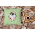 thumbnail image 4 of Carolines Treasures CK4282PW1414 Borzoi Green Flowers Fabric Decorative Pillow  14Hx14W multicolor, 4 of 4