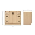 thumbnail image 2 of Ariel Kelly 42 Inch Single Sink Base Cabinet In Oak, 2 of 11