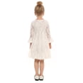 thumbnail image 2 of stylesilove Kids Girl Long Sleeve Cuffs Princess Lace Dress (110/4-5 Years, White), 2 of 4