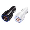 thumbnail image 3 of Cargador de coche USB QC 3.0 5V 3.1A Adaptador de carga de coche de teléfono móvil rápido de doble Usb universal para Samsung Inevent DZ4169-01, 3 of 7