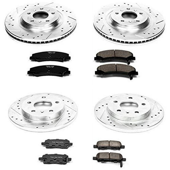 PowerStop Front and Rear Z23 Evolution Sport Carbon-Fiber Ceramic Brake Pad and Drilled & Slotted Rotor Kit Fits: CHEVROLET Select Models K5514