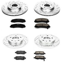 PowerStop Front and Rear Z23 Evolution Sport Carbon-Fiber Ceramic Brake Pad and Drilled & Slotted Rotor Kit Fits: CHEVROLET Select Models K5514