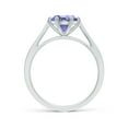 thumbnail image 2 of Angara Natural 1.45 Ct. Tanzanite with Diamond Solitaire Ring in 14K White Gold for Women (Ring Size: 11.5), 2 of 9