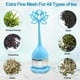 thumbnail image 4 of Filtro de infusor de té, paquete de 2 bolas de té de acero inoxidable, filtro de taza de té de malla más pronunciada con mango de silicona en forma de flor para hojas sueltas o té de hierbas Sincero Electrónica, 4 of 5