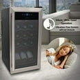 thumbnail image 4 of NutriChef PKCWC15 - Wine Chilling Refrigerator Cellar - Touch Button Control with Air Tight Seal, Contains Placement for Standing Bottles (15 Bottle Storage Capacity), 4 of 8