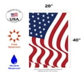 thumbnail image 2 of Toland Home Garden Salute with Pride American Patriotic Flag Double Sided 28x40 Inch, 2 of 5