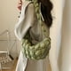 thumbnail image 4 of Bolso Mujer Hombro Fruncido Bola De Masa Embrague Monedero Bandolera Verde, 4 of 9