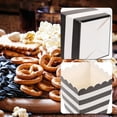 thumbnail image 4 of SHISUYAN Game Party Popcorn Boxes 24Pcs Black and White Striped For Special Events, 4 of 9