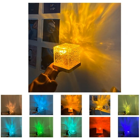 

muxika Rotating Water Ripple Night Light Rotating Water Pattern Night Light