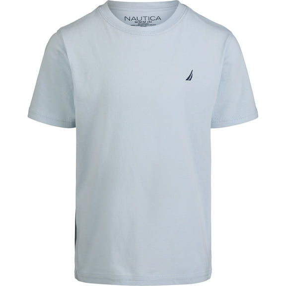 Nautica ICE BLUE Boys' Coast Crewneck Tee, US Medium-5