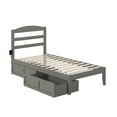 thumbnail image 2 of AFI Warren 14" Twin Wood Platform Bed Frame with Set of 2 Storage Drawers, Grey, 2 of 14