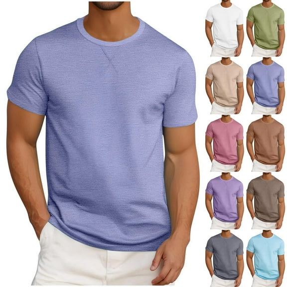 Summer Fashion Plus Size Mens Shirts Trendy Clothes 2025 Fitness Home Wear Pajamas Solid Color Sports Up to 65% off!