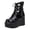 Black, variant on Women's Wedge Platform Sandals High Top Lace up Open Toe Back Zipper Fashion Summer Fisherman Roman Shoes