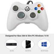 Luxmo Wired Game USB Controller Gamepad Joystick for Xbox 360 &PC(White)