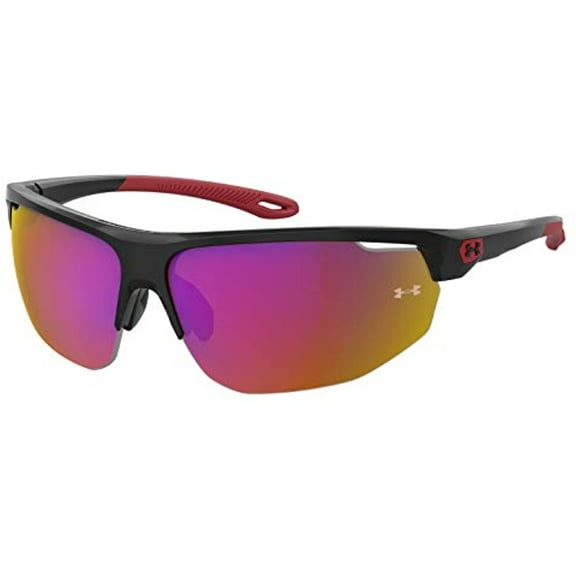 Under Armour Mens Clutch Wrap Style Sunglasses W/Case– Black Frame/Infrared Lens