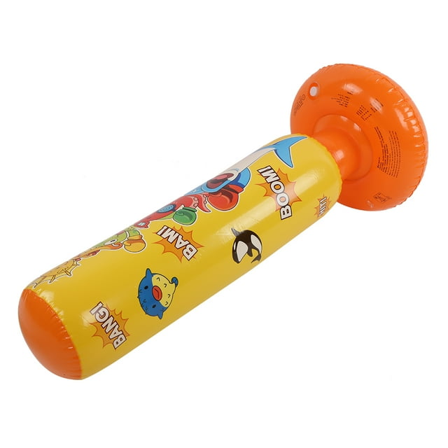 Colonne de Boxe, Technologie de Synthèse Durable Pas de Déformation Sac de Boxe pour Enfants Résistant à la Sueur, pour l'Interaction à l'Extérieur à l'Intérieur Soulager le Stress Bleu, Jaune
