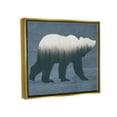 thumbnail image 5 of Stupell Industries Rustic Woodland Trees Bear Silhouette Grainy Pattern Graphic Art Metallic Gold Floating Framed Canvas Print Wall Art, Design by Lettered and Lined, 5 of 5