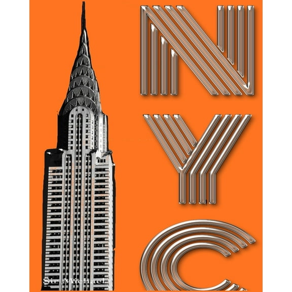 New York City Chrysler Building $ir Michael designer creative drawing journal: New York City Chrysler Building $ir Micha, (Paperback)