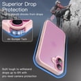 thumbnail image 3 of JETech Matte Case for iPhone 16 6.1-Inch, Shockproof Military Grade Drop Protection, Frosted Translucent Back Phone Cover, Anti-Fingerprint (Pink), 3 of 6