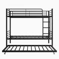 thumbnail image 6 of Gzxs Twin over Twin Size Metal Bunk Bed with Pull-Out Trundle Bed, Noise Free, Easy Assembly, Black, 6 of 8