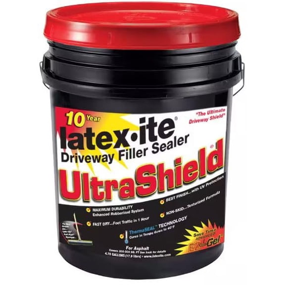 LOT OF FOUR  4.75 Gallon Ultra Shield Driveway Filler and Sealant Solution Choose How Many You Need - Delivered to Your Driveway