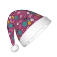 thumbnail image 2 of Fuzoiu Summer Flamingo Print Santa Hat Christmas Hat for kids,Santa Hats with Pompom, Unisex Xmas Holiday Hat for Christmas New Year Festive Party Supplies, 2 of 6