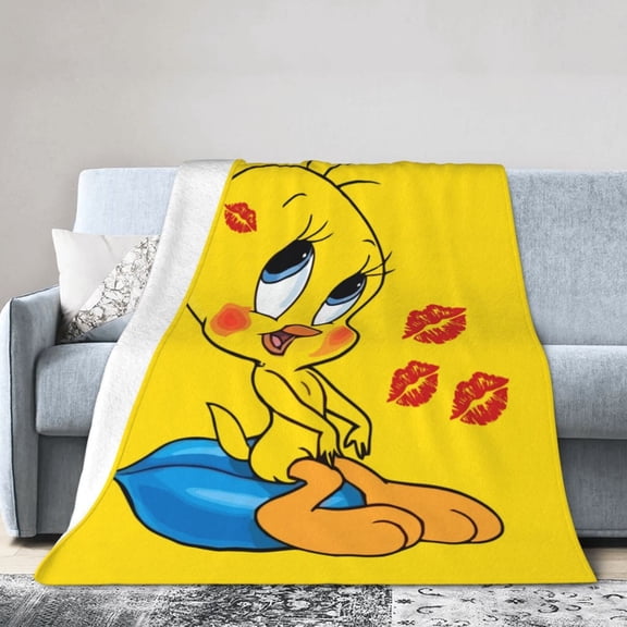 Tweety Bird Looney Tunes Throw Blanket Kids Plush Blanket Ultra-Soft Micro Flannel Fleece Blanket for Bedding Sofa Travel 30"x40"