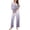 Purple, variant on Wdfiry Pajama Sets for Women Casual Soft Gradient Color Crewneck Long Sleeve Tops and Pants 2 Pieces Outfits Sleepwear Pjs