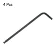 thumbnail image 3 of Uxcell 4pcs Ball End Hex Key Wrench 4mm L-Shape Long Arm Hexagon Metric Wrenches Repairing Tool Black, 3 of 6