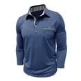thumbnail image 5 of Yusimy Mens Solid Color Long Sleeve Shirts Casual Classic Button Collar Golf Shirt with Pocket Breathable Fall Clothing, 5 of 7