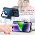 thumbnail image 5 of SaniMore Case for iPhone 15 Pro 6.1" 2023, [Flip Card Slot Design Kickstand] Removeable Wrist Strap Magnetic Car Mount Wear-resistant PU Leather Skin Shockproof Anti-drop Shell, Blue, 5 of 9